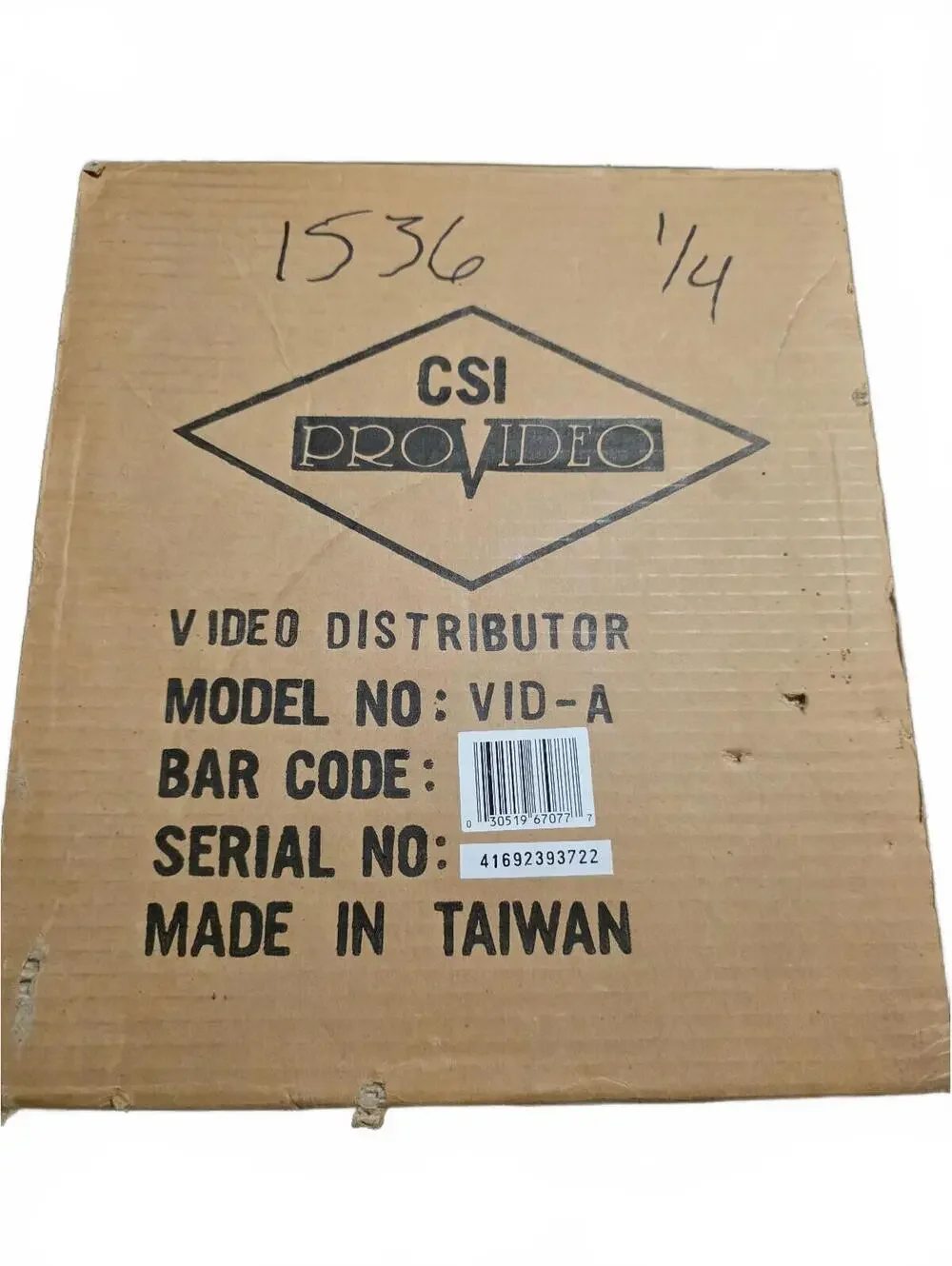 CSI Pro Video Model VID-A Video Distributor